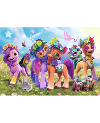 Trefl My Little Pony Funny Ponies Glitter 100-Piece Puzzle, Ages 5+