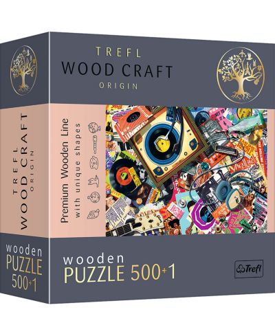 Trefl Wood Craft In the World of Music 501-Piece Wooden Puzzle, Ages 12+