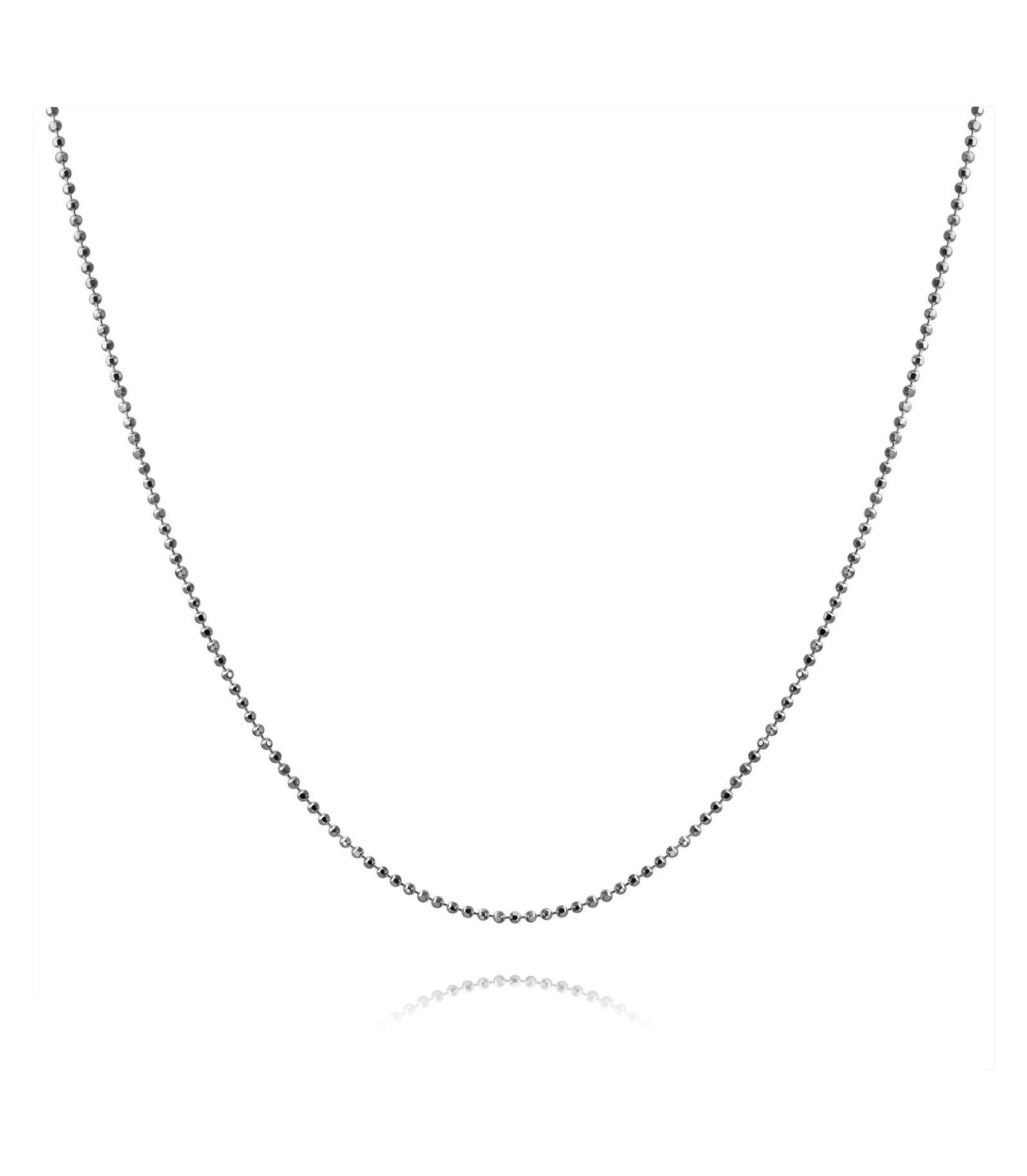 Bling Jewelry Classic .925 Sterling Silver Sparkle Diamond Cut Bead Chain Necklace 20"