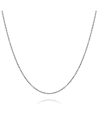 Bling Jewelry Classic .925 Sterling Silver Sparkle Diamond Cut Bead Chain Necklace 20"