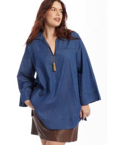 Женская джинсовая блузка June & Vie Women's Cotton Denim Blouse