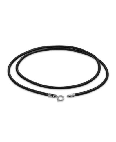 Ожерелье Bling Jewelry из натурального черного кожаного шнура с застежкой из стерлингового серебра