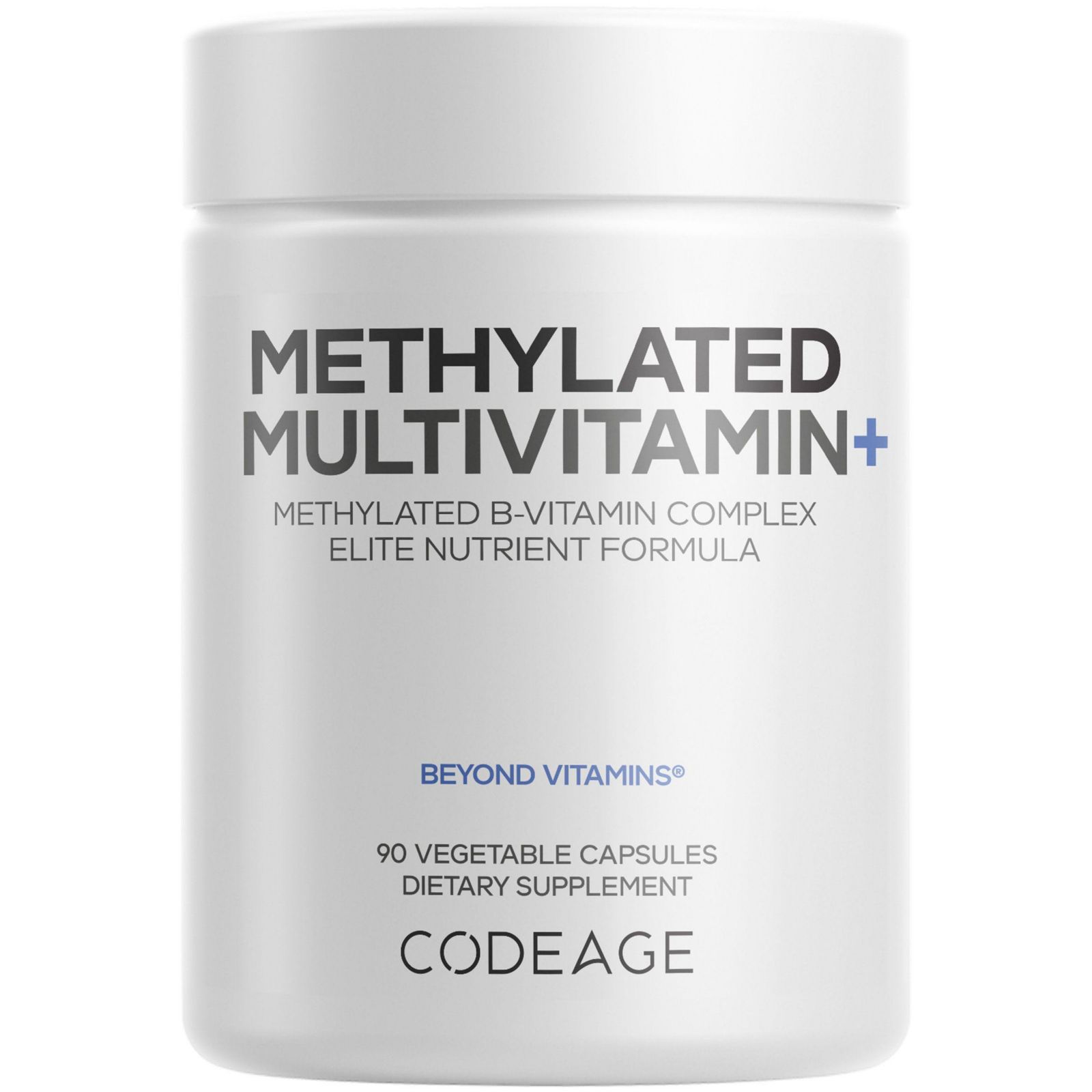 Codeage Methylated мультивитаминный комплекс - B-Vitamin, Vitamins A, C, D, E, K2, B12 Methylcobalamin - L-Methylfolate - Magnesium, CoQ10, 90 Capsules