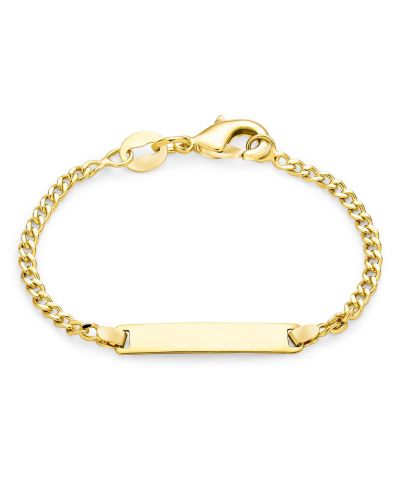 Bling Jewelry мини-браслет с биркой, позолоченный, для тонкого запястья, 5 Inch