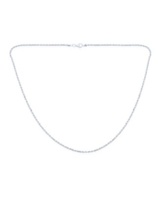 Ожерелье Bling Jewelry из стерлингового серебра 925 пробы с веревочной цепочкой, 040 калибр, 16 18 20 24 дюйма