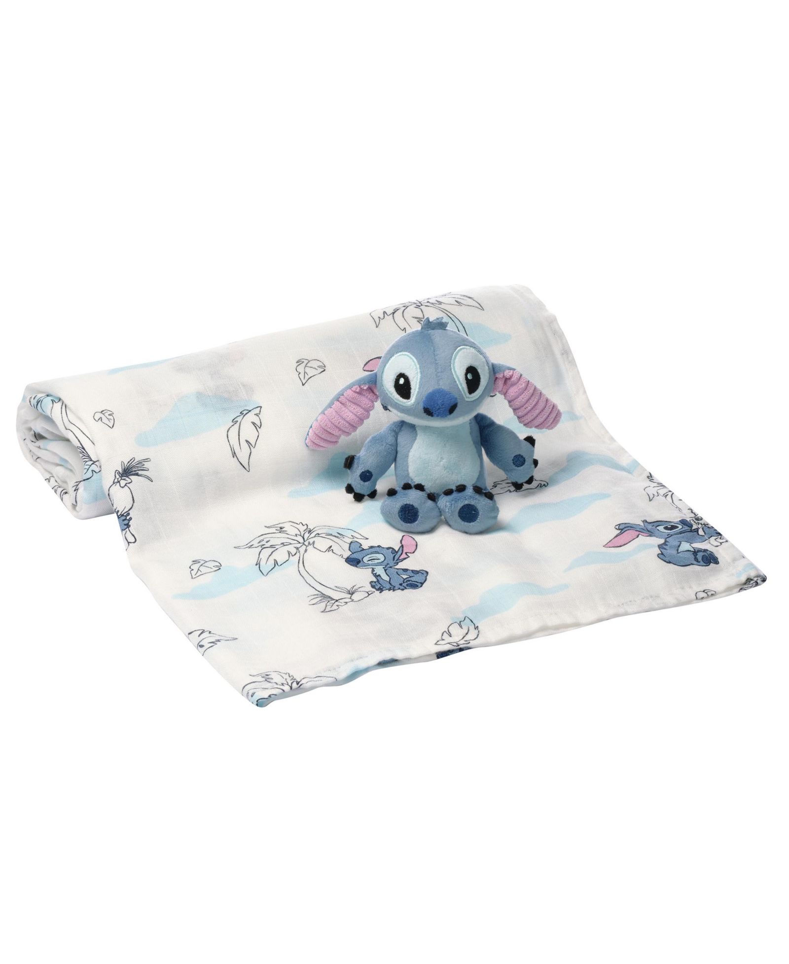 Lambs & Ivy детский Disney Stitch роскошный муслиновый пеленка и плюшевая игрушка подарочный набор