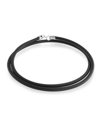 Bling Jewelry тонкий ожерелье из резинового шнура с застежкой lobster claw из Sterling Silver.925