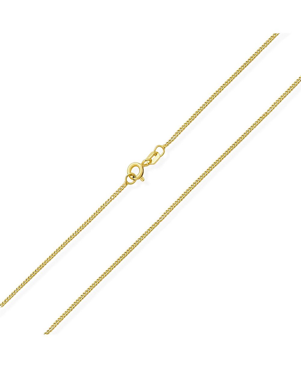 Bling Jewelry Simple Rose Gold Plated .925 Sterling Silver Curb Link Chain Necklace 16"