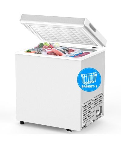 COWSAR 1.8 Cubic Feet Chest Freezer with Removable Basket