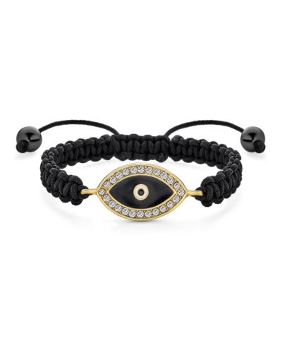 Браслет Bling Jewelry Crystal Enamel Evil Eye Bolo, золотое напыление
