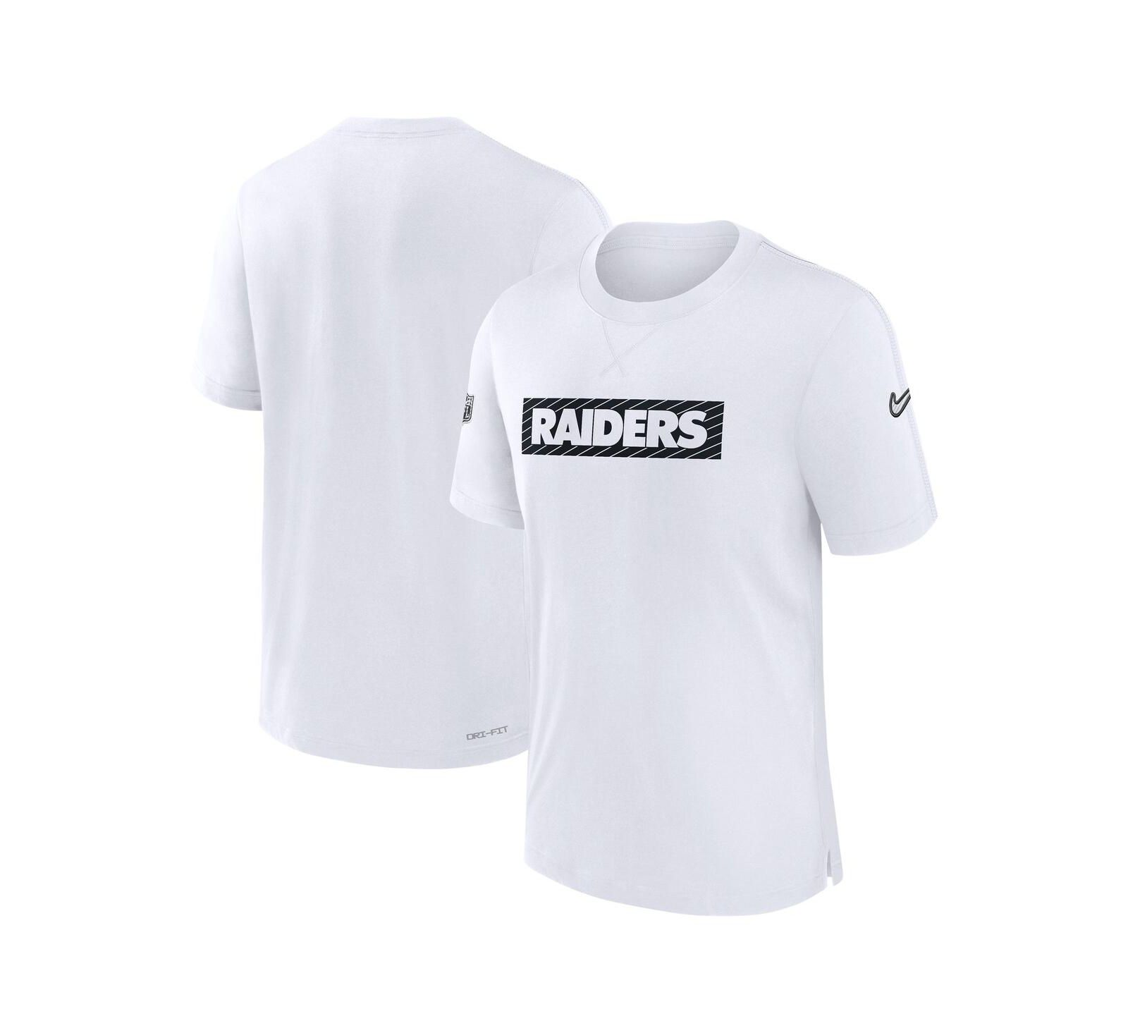 Nike Men's White Las Vegas Raiders Sideline Player Performance T-Shirt
