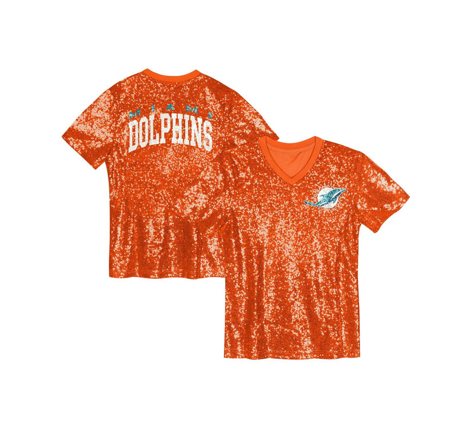 Outerstuff детская футболка с пайетками Miami Dolphins Orange