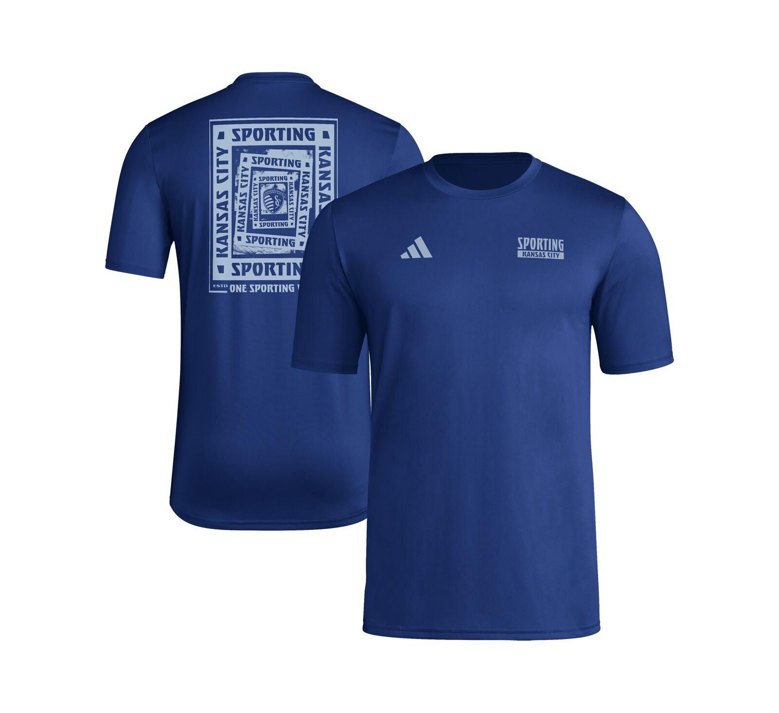 Adidas Men's Navy Sporting Kansas City Local Wrap T-Shirt