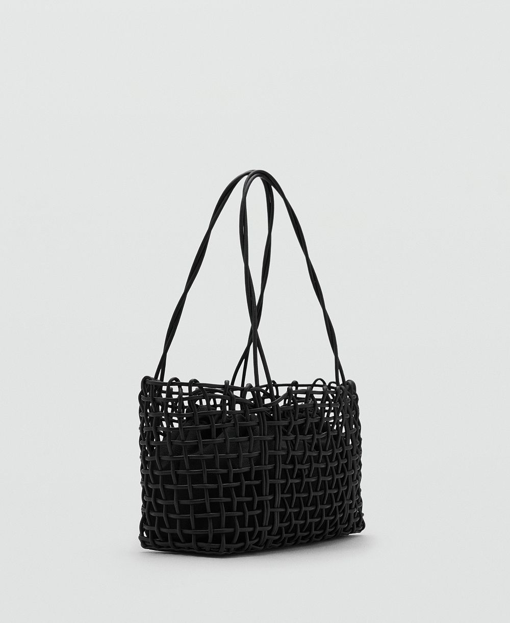 Mango Women's Braided Shoulder Bag