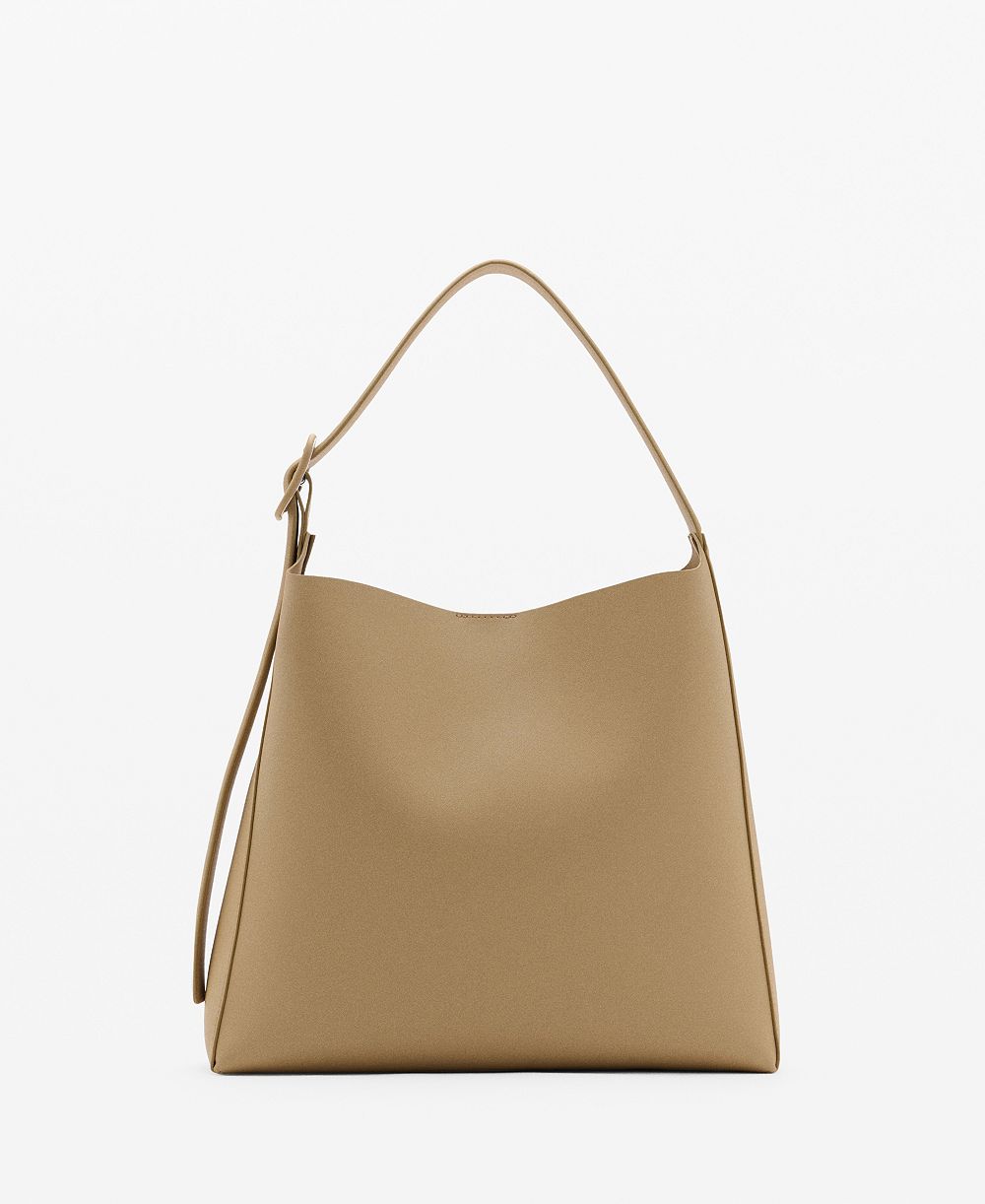Mango Women's Leather Effect Bucket Bag