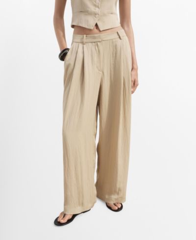 Mango Women's Straight Mid-Rise Suit Pants