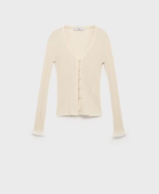Женский кардиган Mango Contrast Trim