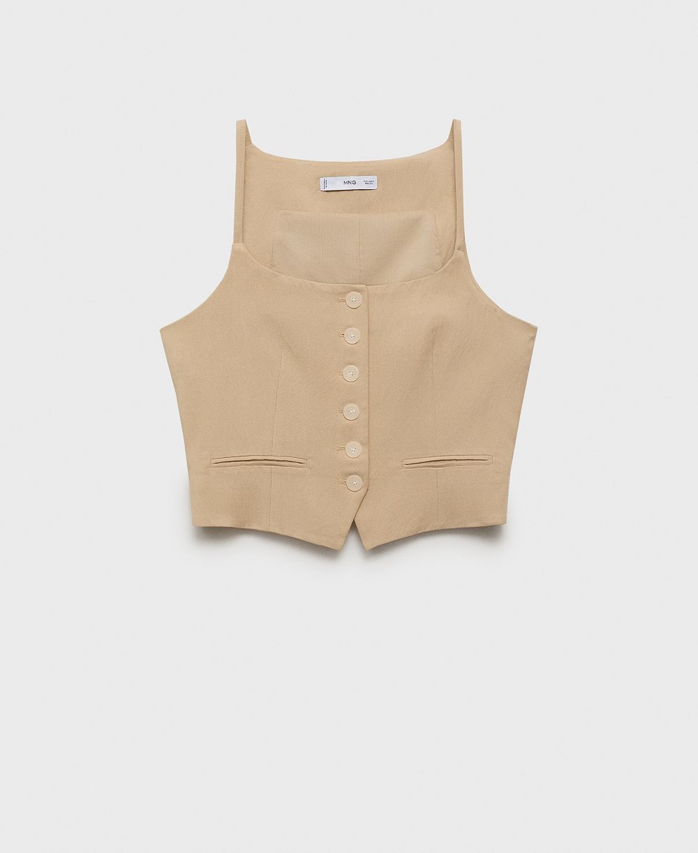 Mango Women's Lyocell Suit Vest