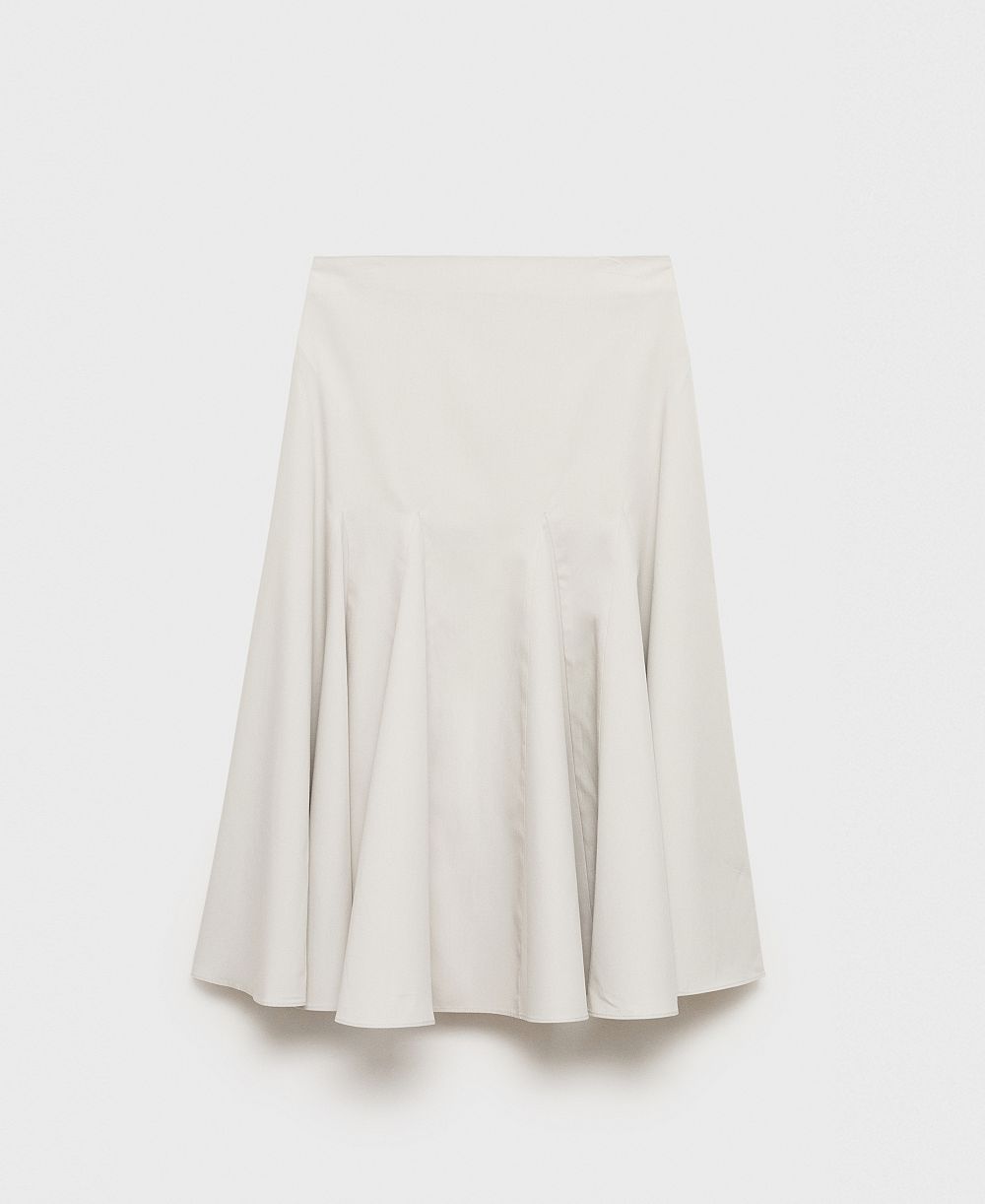 Mango Women's Pleated Midi Skirt