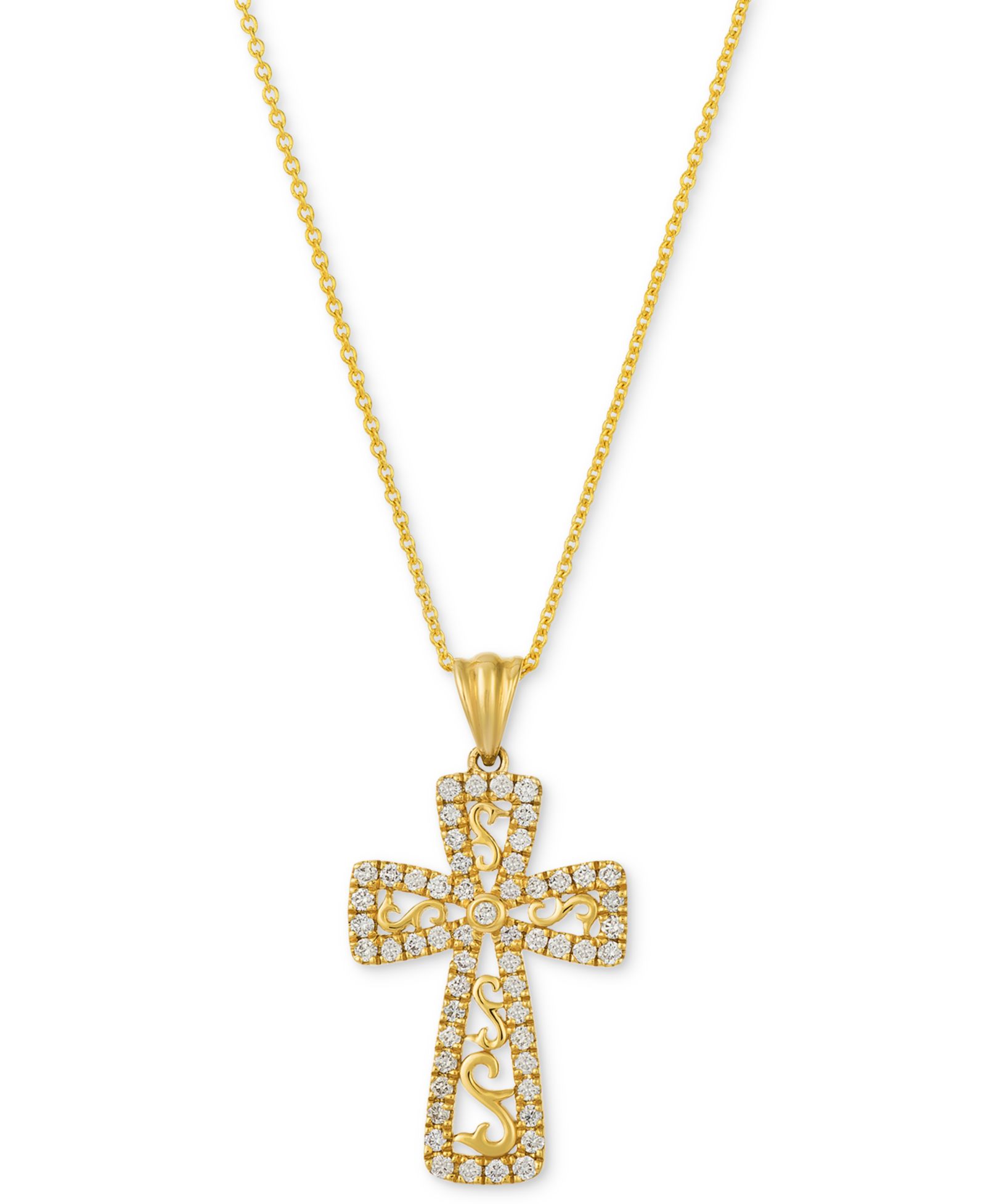 Подвеска Le Vian Nude Diamond™ Cross в 14k желтом золоте, 20"