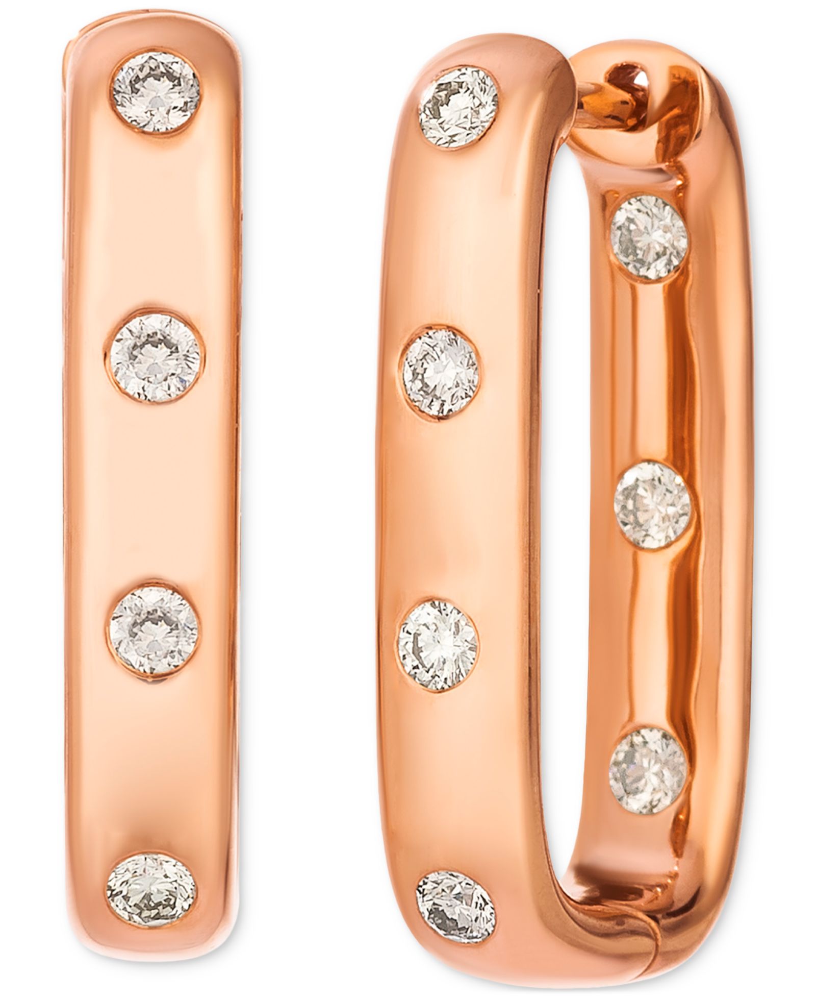 Серьги-кольца Le Vian® Nude Diamond Oval в 14k Rose Gold