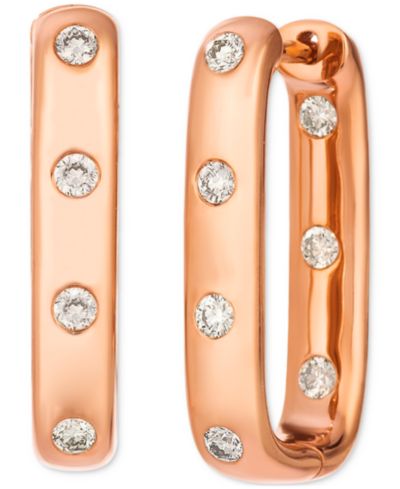 Серьги-кольца Le Vian® Nude Diamond Oval в 14k Rose Gold