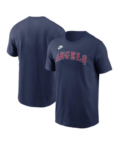 Nike Мужская футболка California Angels Cooperstown Wordmark, цвет Navy