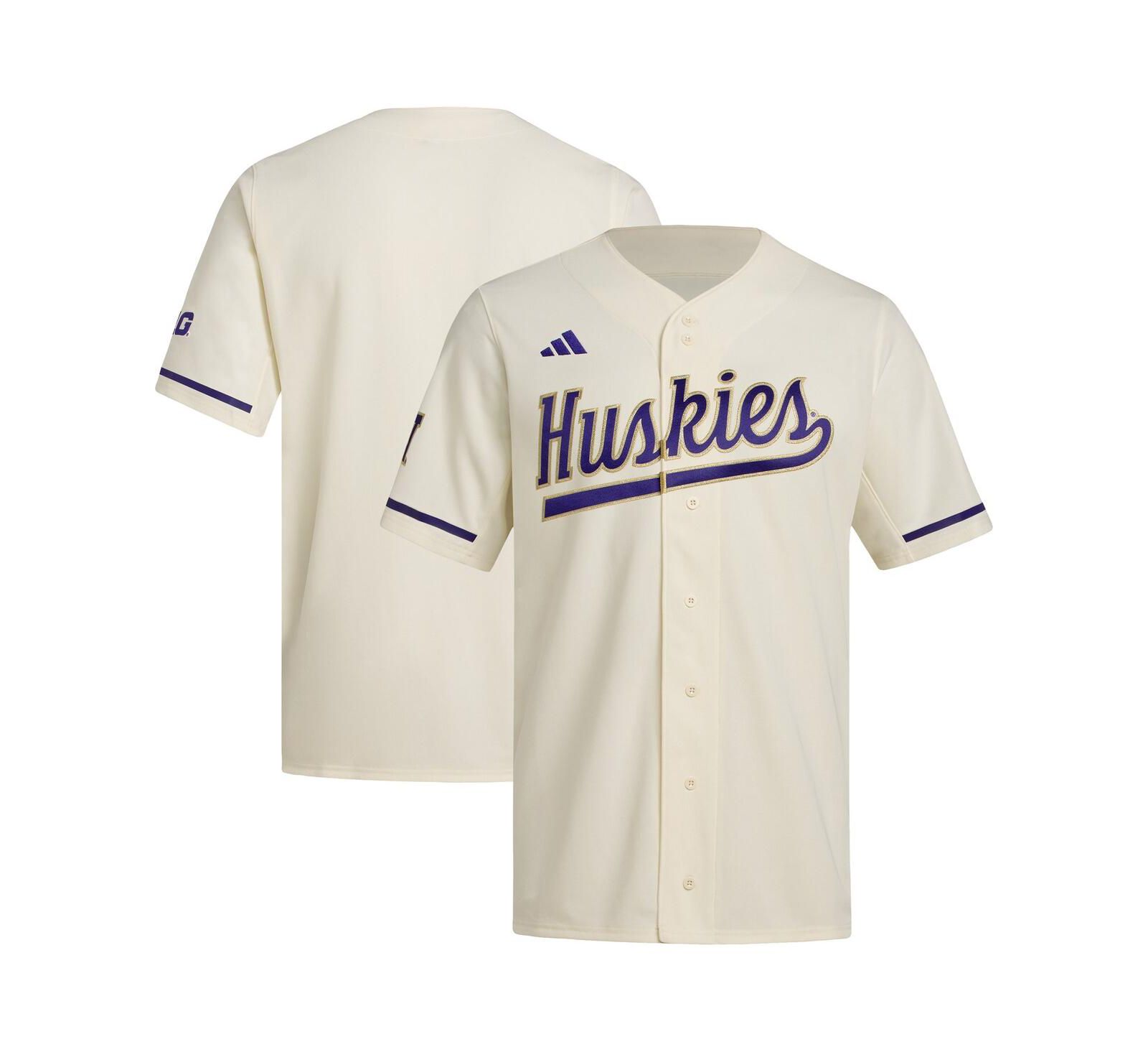 Мужская бейсбольная джерси Adidas Washington Huskies Replica Cream