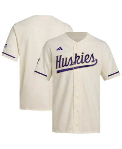 Adidas Men's Cream Washington Huskies Replica Baseball Jersey