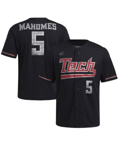 Adidas Men's Patrick Mahomes Black Texas Tech Red Raiders Replica Baseball Jersey