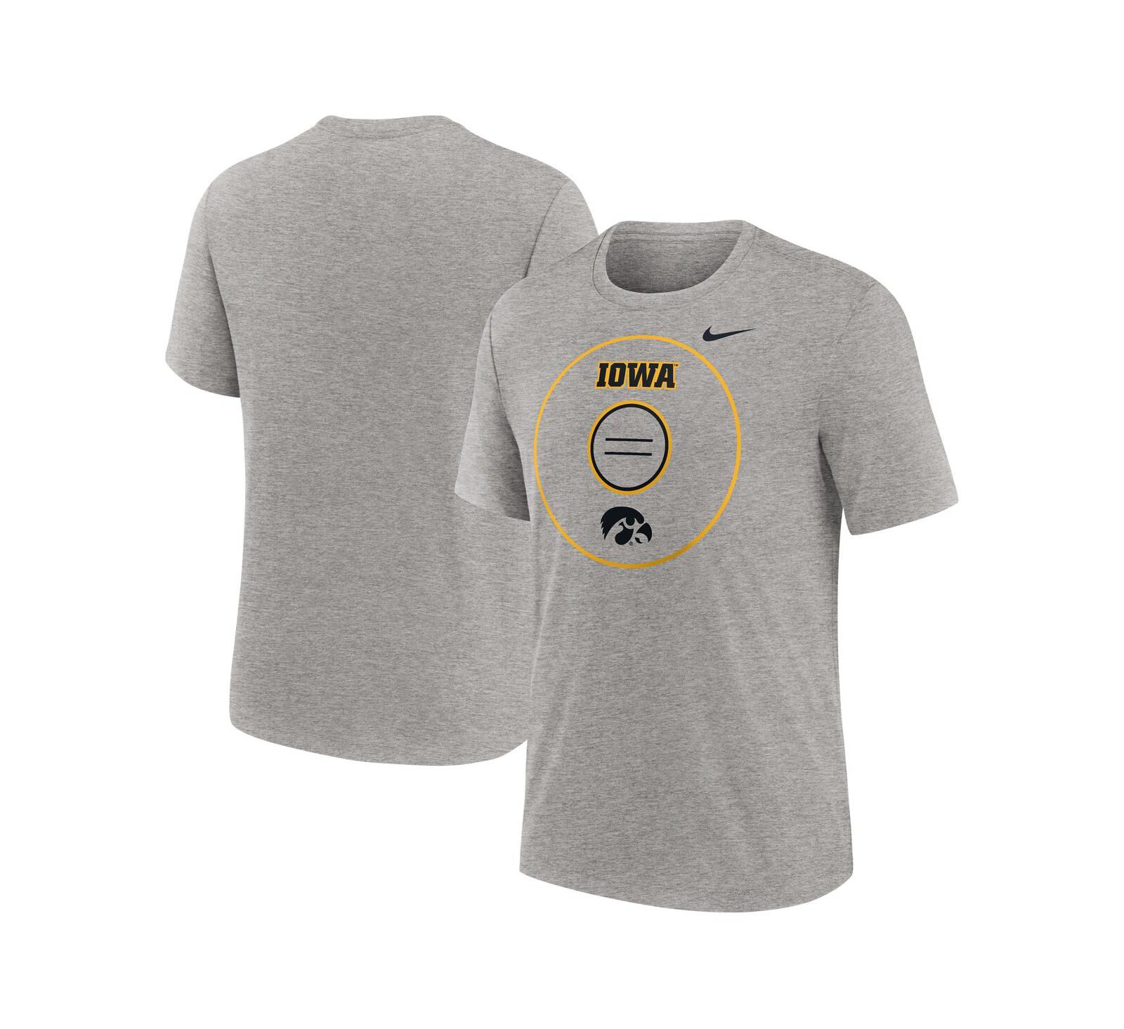Nike Мужская серая футболка Tri-Blend Iowa Hawkeyes Campus Local