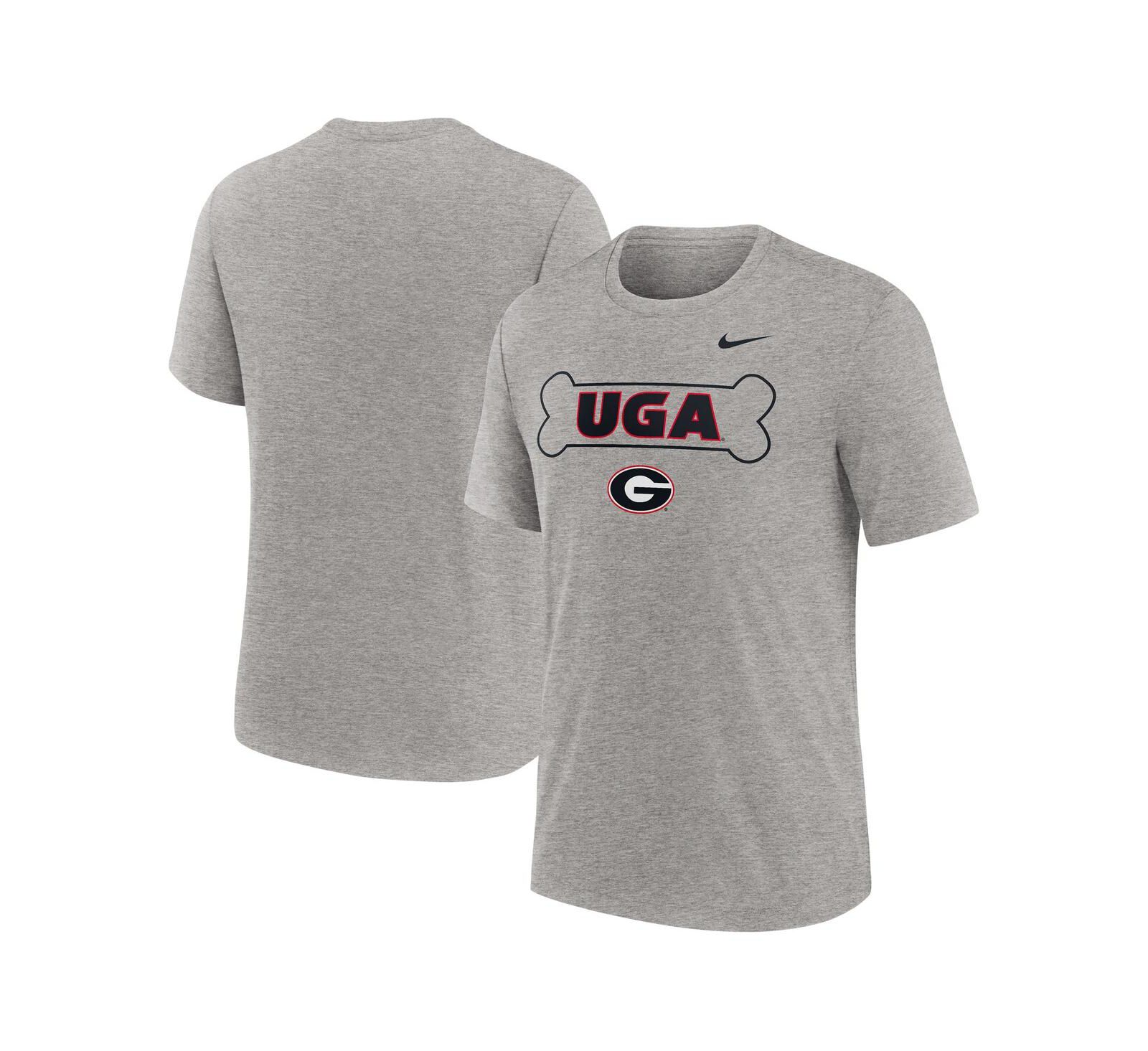 Nike Men's Heather Gray Georgia Bulldogs Campus Local Tri-Blend T-Shirt