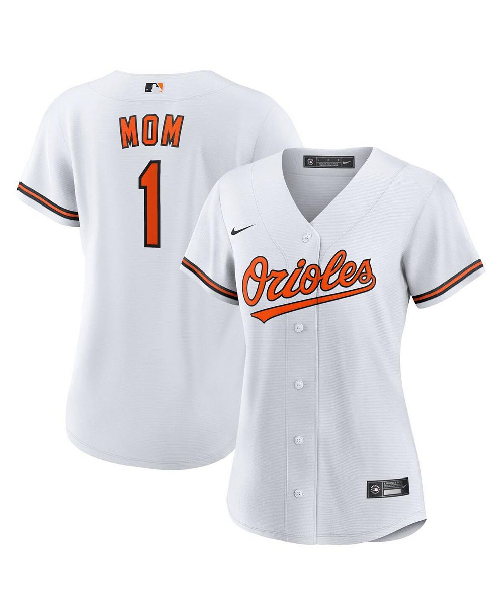 Женская джерси Nike White Baltimore Orioles 1 Mom Home Replica Jersey