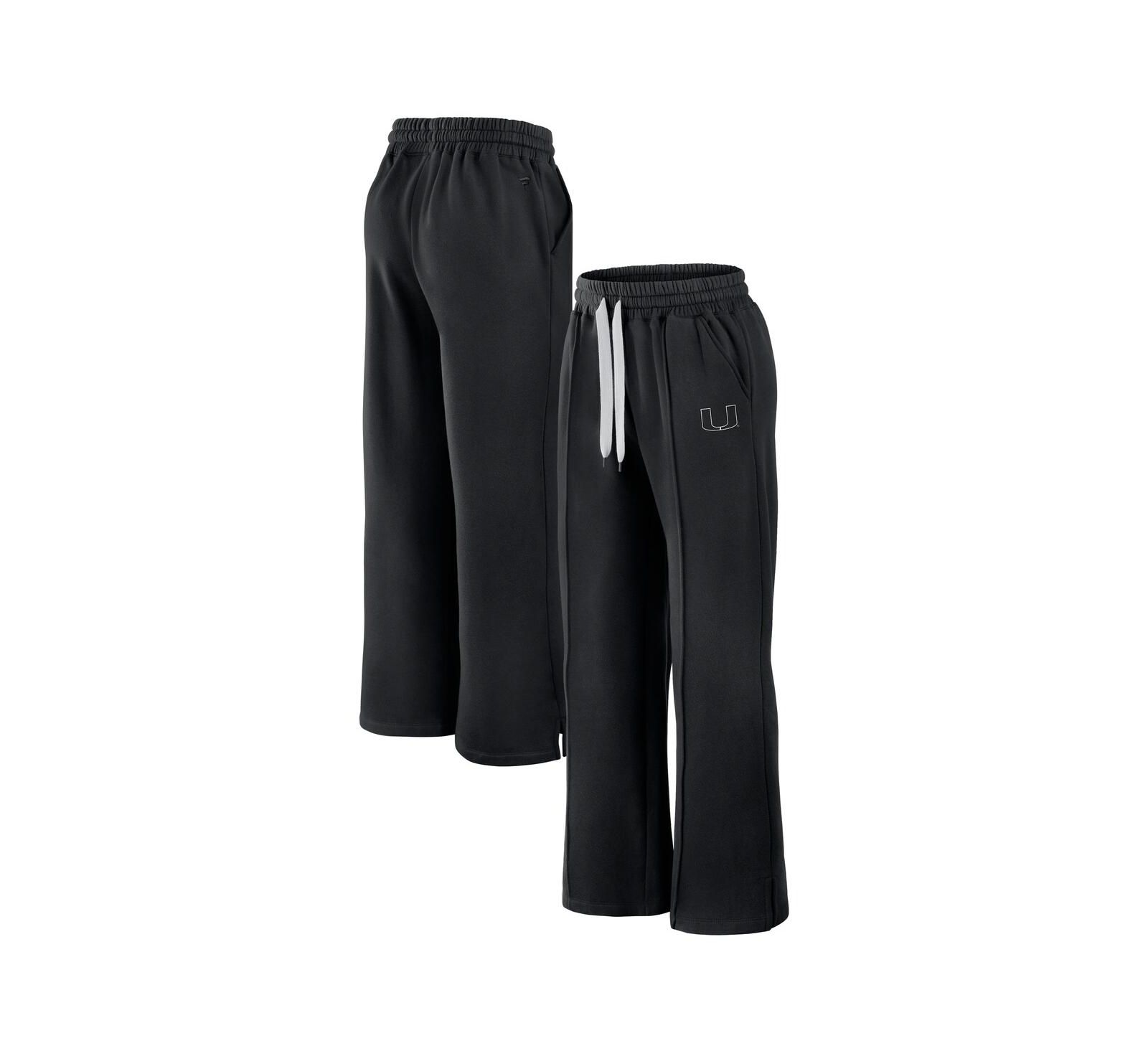 Fanatics Women's Black Miami Hurricanes Prime Supersoft Fleece Flaired Sweatpants