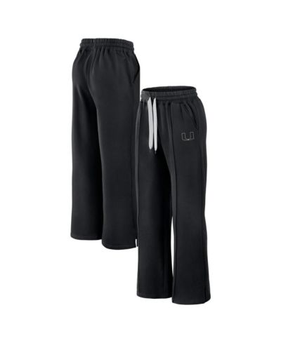Fanatics Women's Black Miami Hurricanes Prime Supersoft Fleece Flaired Sweatpants