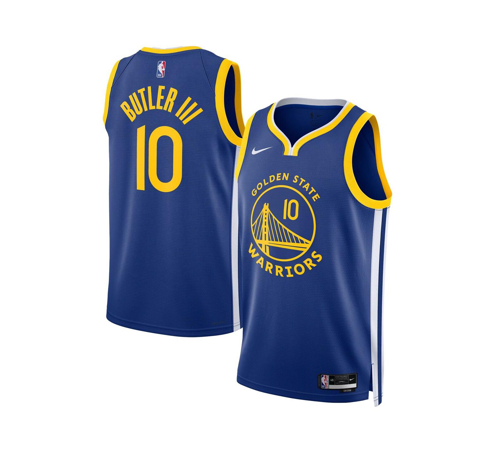 Мужская игровая джерси Nike Jimmy Butler III Royal Golden State Warriors Swingman - Icon Edition