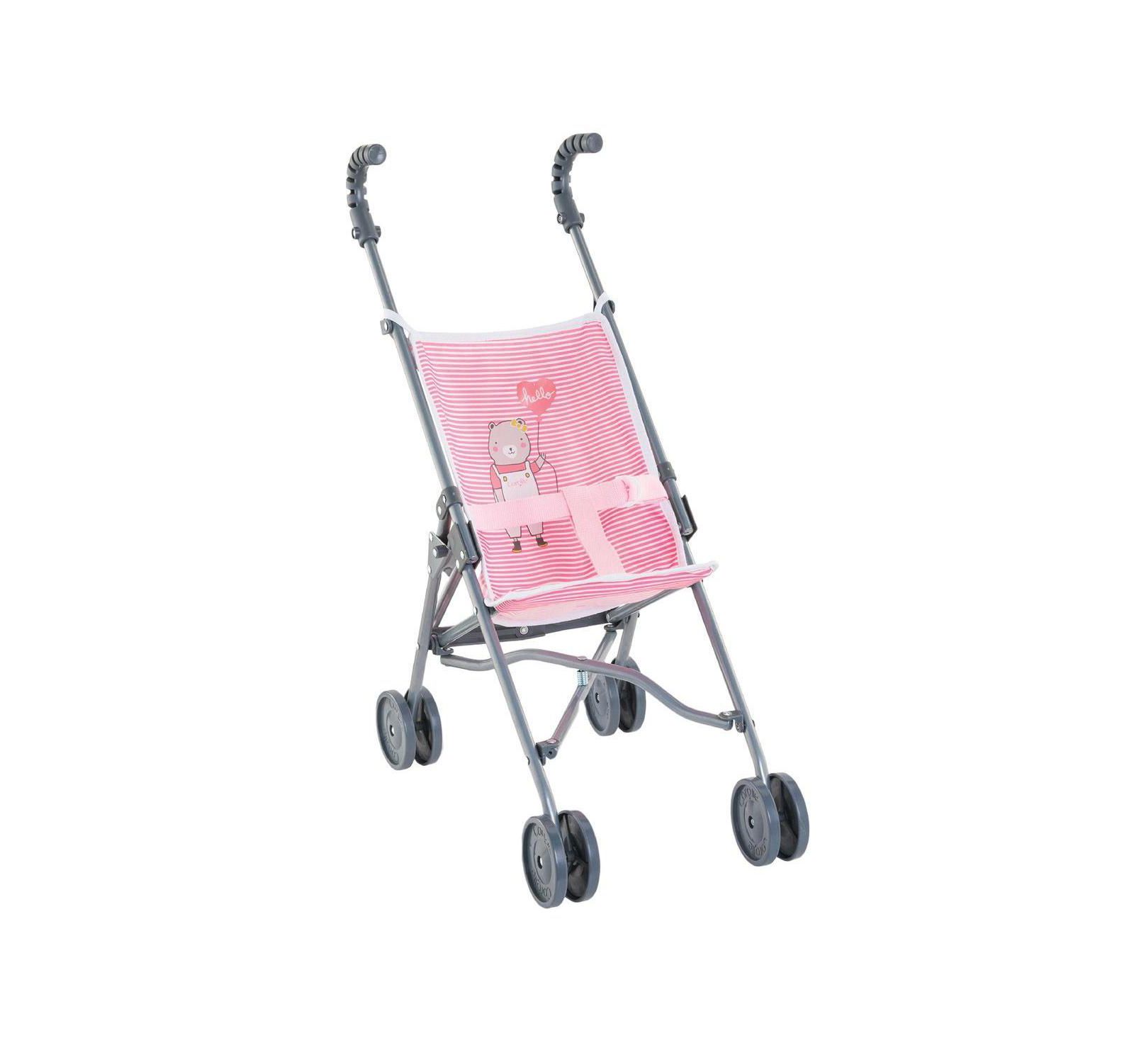Кукла-коляска Corolle Umbrella Doll Stroller, розовая полоска