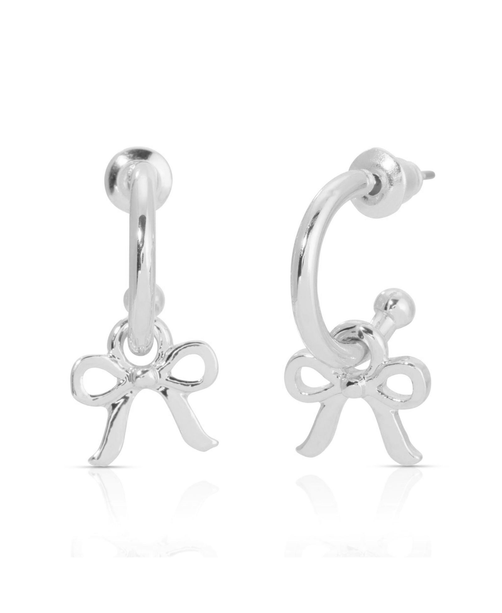 Lucky Feather Beautiful Bows - Bow Charm Hoops -