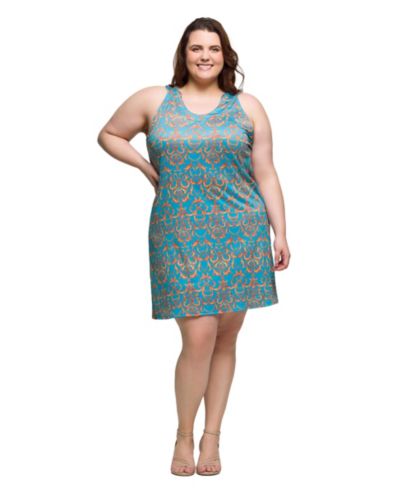 Платье Plus Size 24seven Comfort Apparel без рукавов длиной до колена