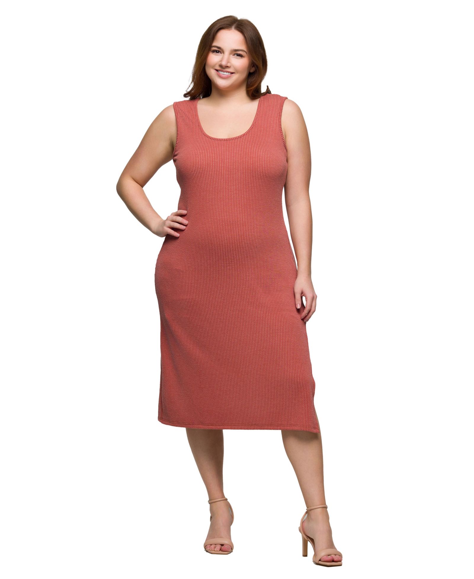 24seven Comfort Apparel платье миди Plus Size