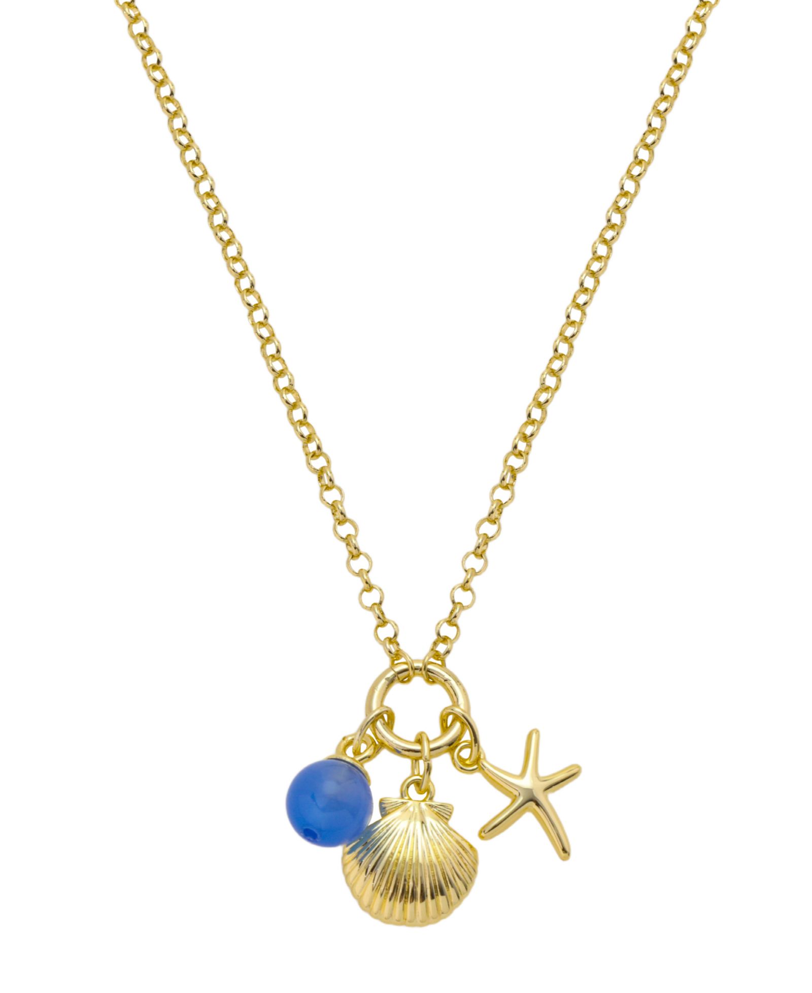 Unwritten Agate Sea Life Charm Necklace
