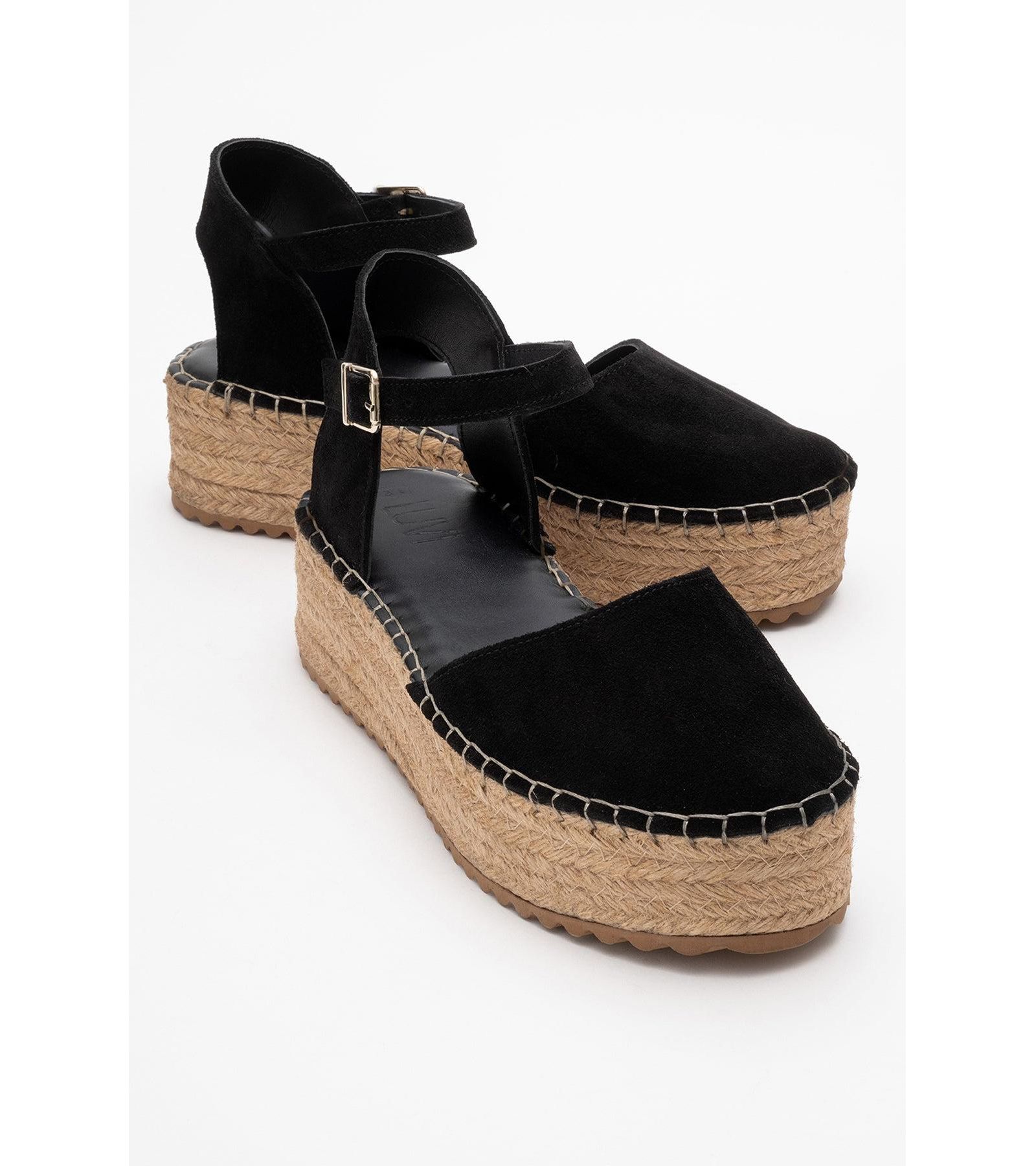 Viba Leather Esprarille Platform Wedge Sandals