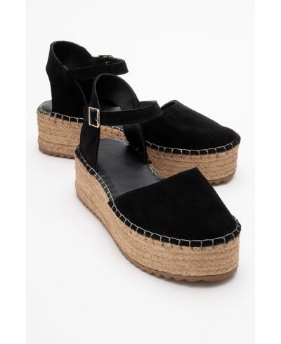 Black suede leather