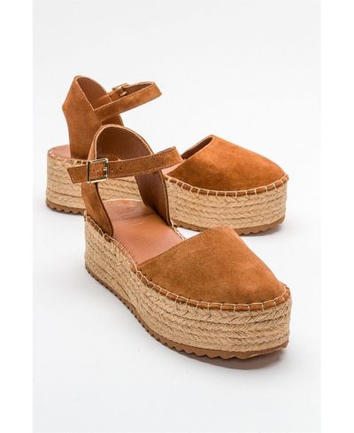 Brown suede leather