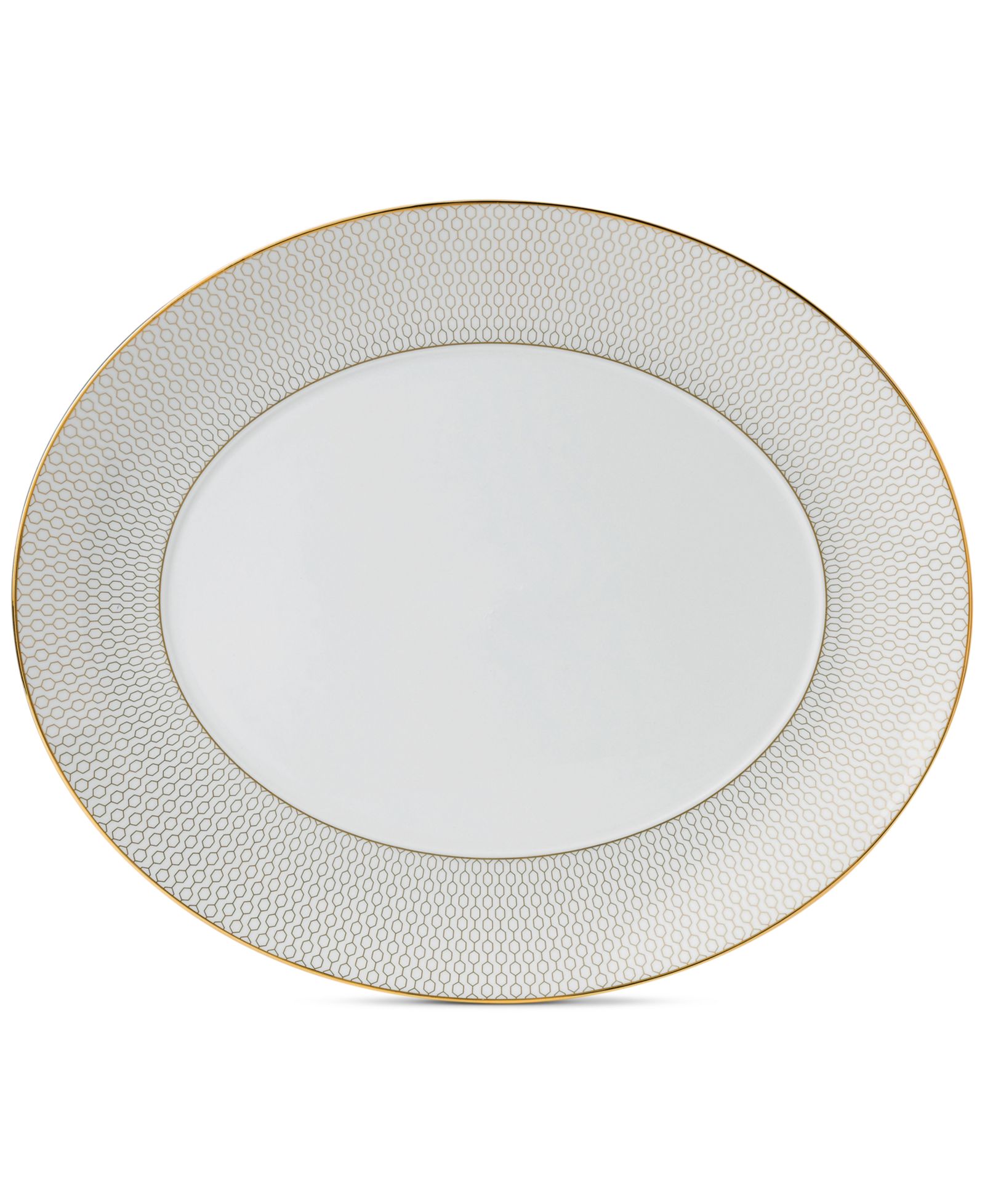 Wedgwood Gio Gold Oval Serving Platter 13"