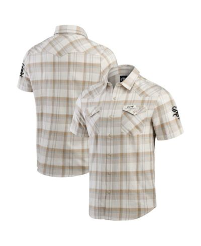 Fanatics Men's Gray Chicago White Sox Plaid Full-Snap Shirt