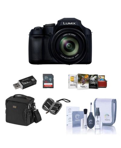Panasonic LUMIX FZ80D Digital Camera w/32GB Card, Bag, Wallet, Mac Software