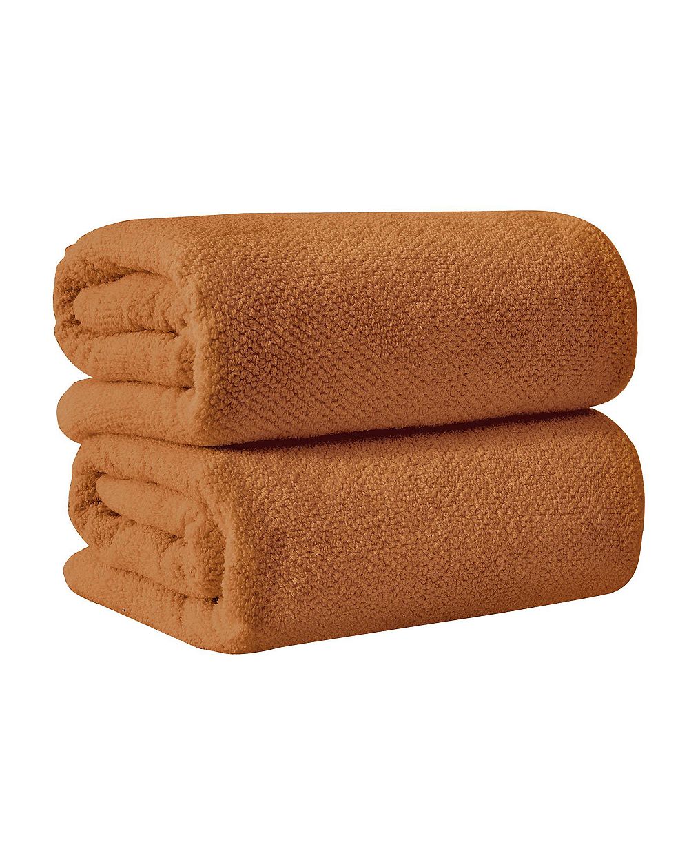 Linery and Co. 100% Cotton Textured 2-Piece Oversized Bath Sheet Set, 35" x 68"
