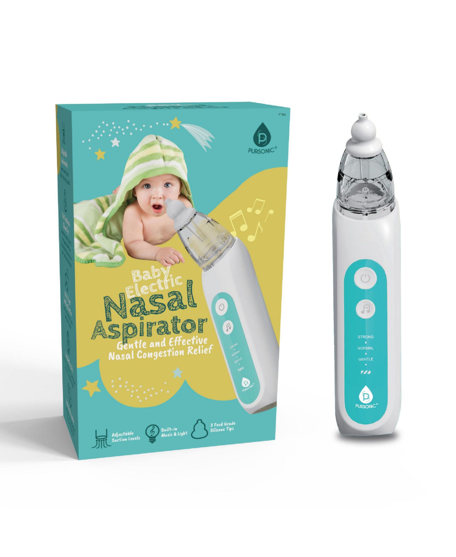 Электрический назальный аспиратор для детей PURSONIC Gentle Care for Clearer Breathing
