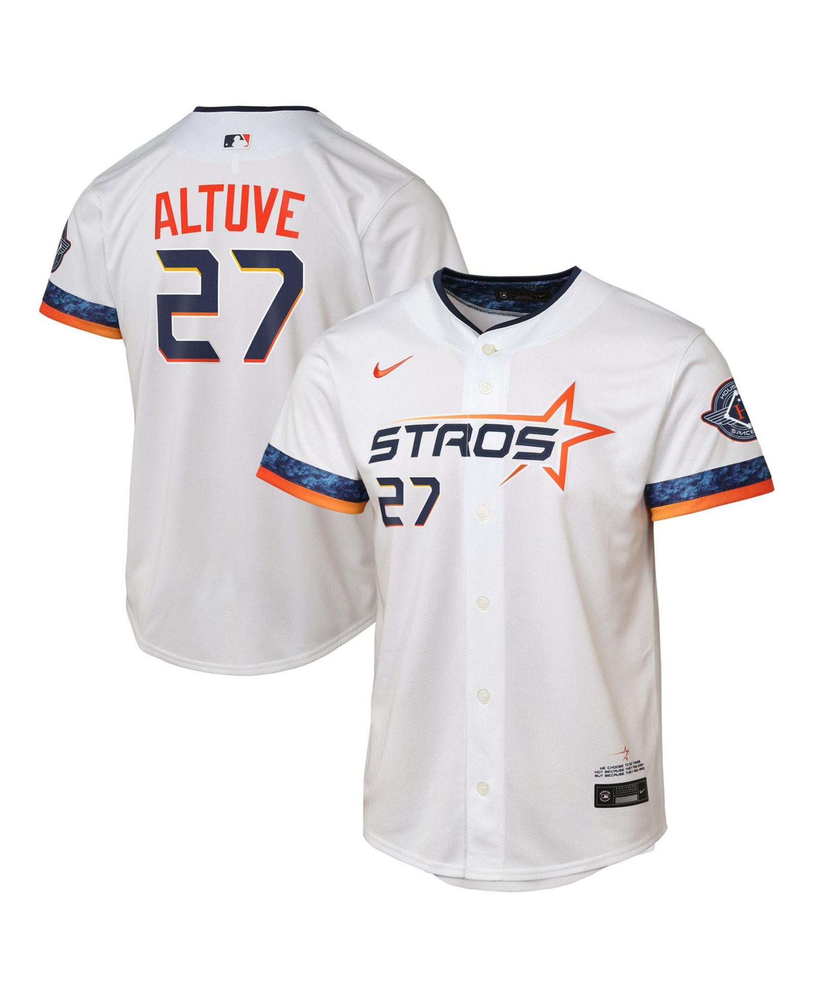 Детская джерси Nike Jose Altuve White Houston Astros 2025 City Connect Limited Player